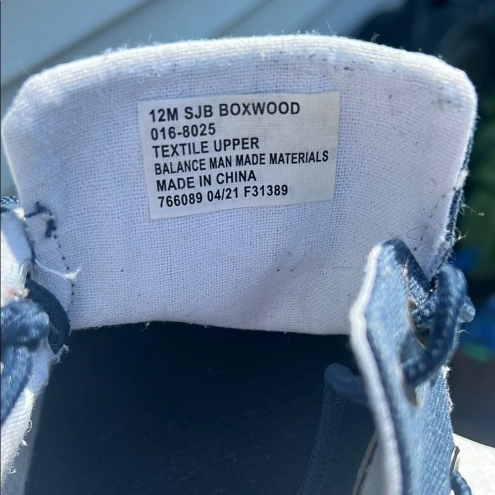 St. John's Bay Denim and White Boat Shoes #4